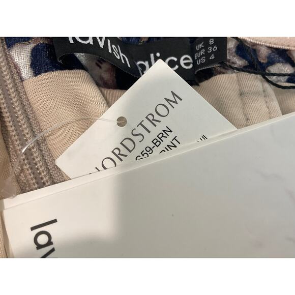 Lavish Alice Asymmetrical Cold Shoulder Velvet Cocktail Dress Sz 4 Leopard NWT - Picture 6 of 7